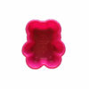 back side of 5cm magenta bear silcone mould