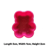 written measurements of 5cm magenta bear silicone mould