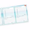 interior of beach style book showing blank recipe page where you can record an essential oil blend recipe