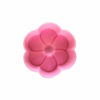 back side of 5cm pink begonia flower silicone mould