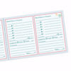 interior of blue wreath style book showing blank recipe page where you can record an essential oil blend recipe