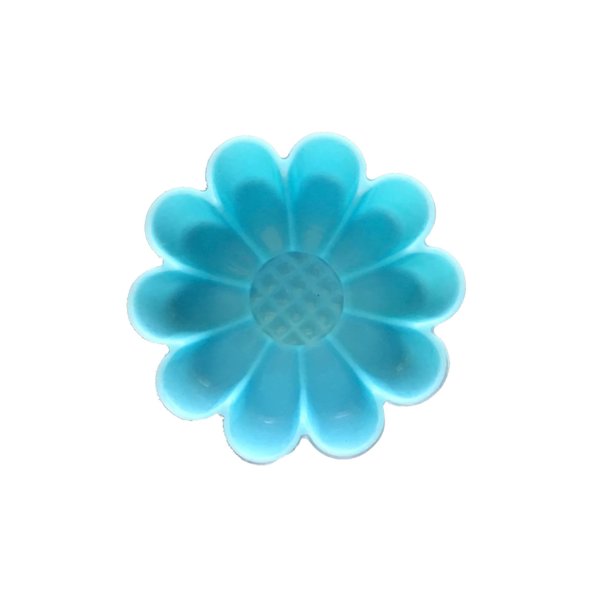 back of 5cm blue daisy flower single cavity silicone mould