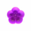 back of 5cm purple plum blossom single cavity silicone mould