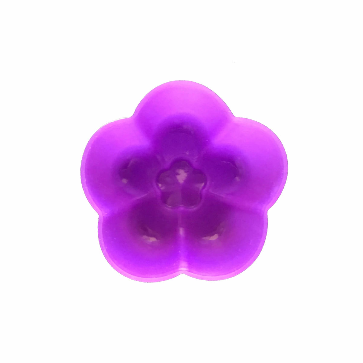 back of 5cm purple plum blossom single cavity silicone mould