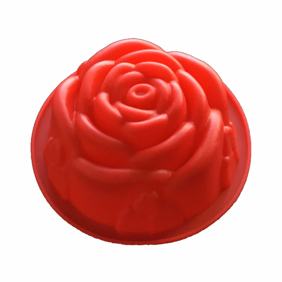 front angle of 8cm red rose single cavity silicone mould