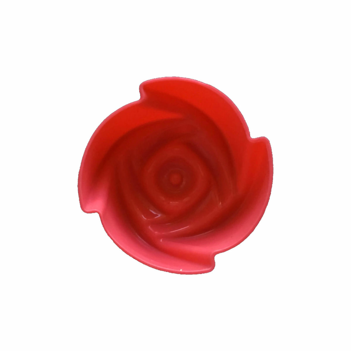 back of 5cm red rose single cavity silicone mould