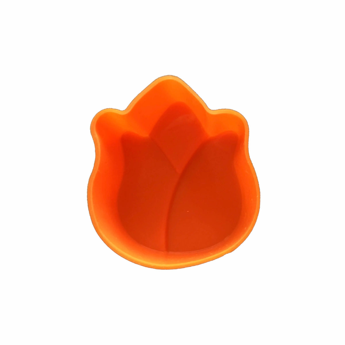 back of 5cm orange tulip single cavity silicone mould