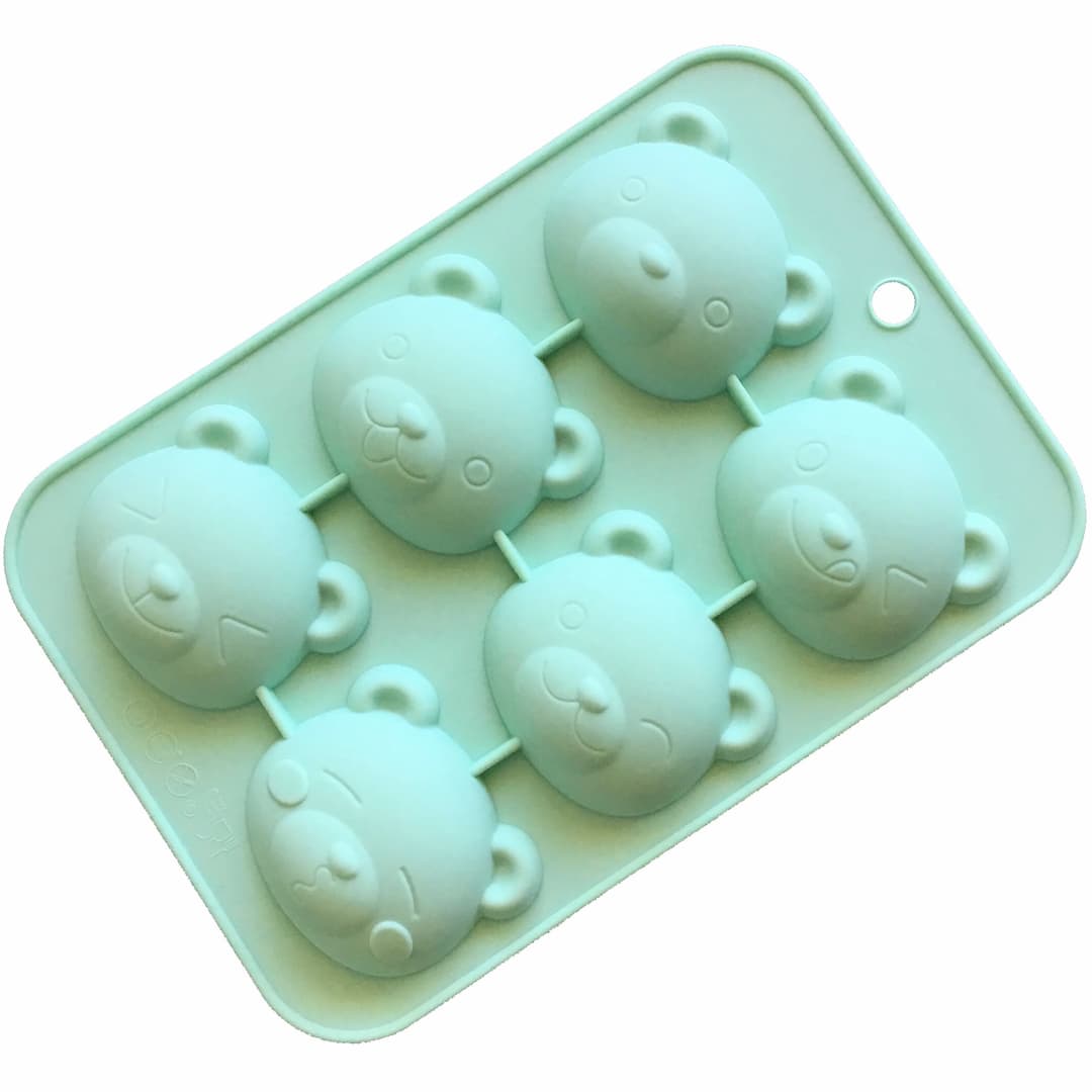 teddy faces silicone mould