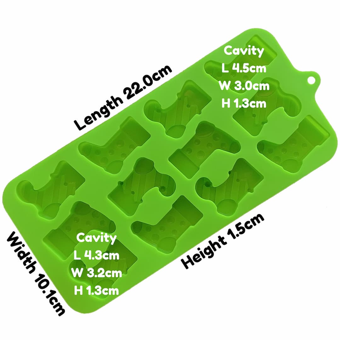 christmas stocking mould dimensions