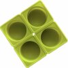 green circular four-cavity soap mold