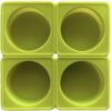 circular baking mould, four cavities, green